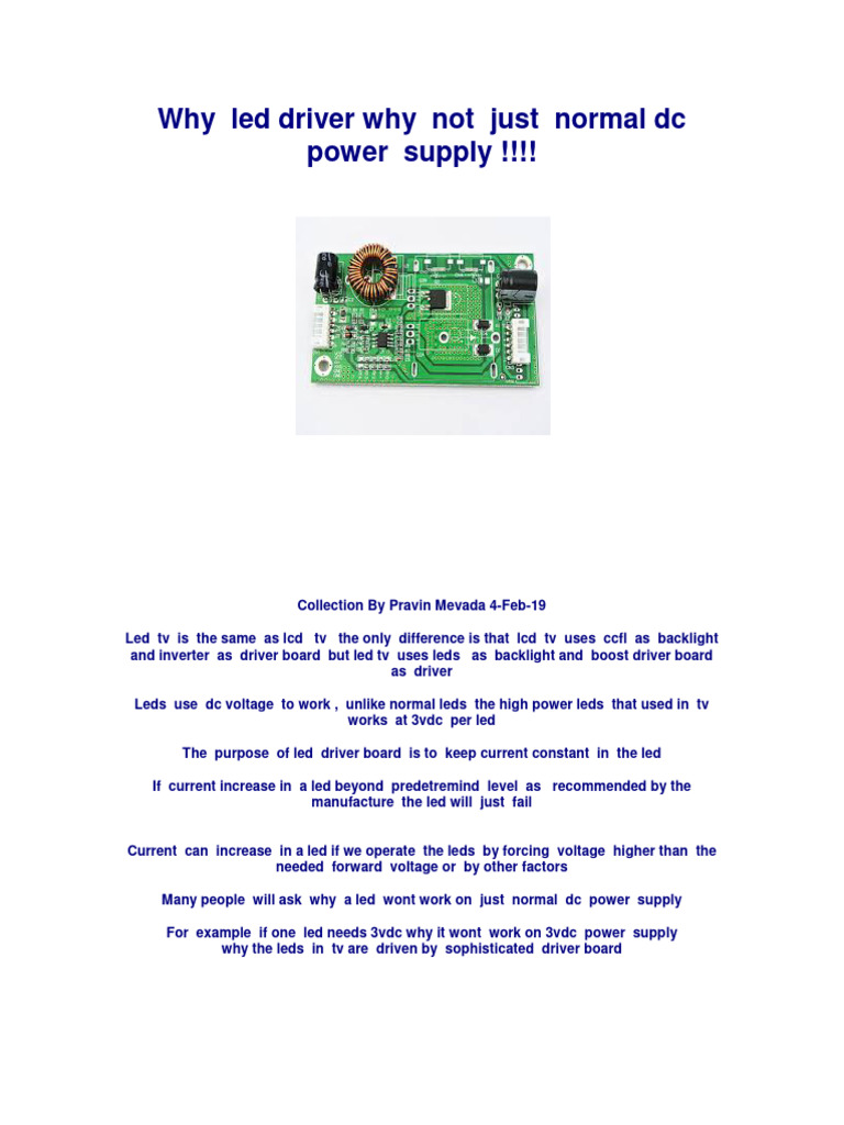 Importance of LED Drivers Explained | PDF | Light Emitting Diode | Diode