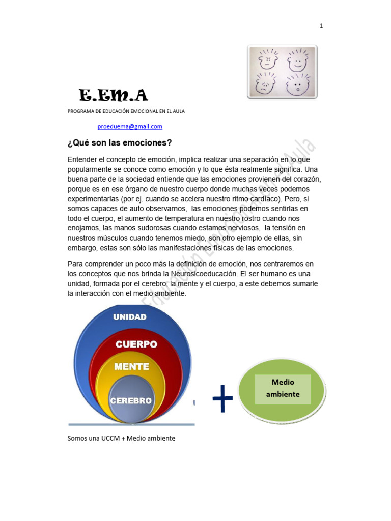 8 - Concepto de Emocion | PDF | Las emociones | Cerebro