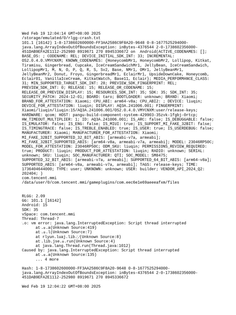 RLGG Crash Report for Model 23046RP50C | PDF | Embedded Linux | Arm ...