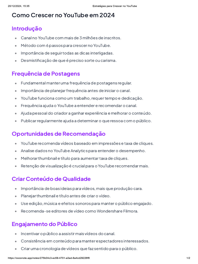 Estratégias para Crescer no YouTube | PDF | YouTube