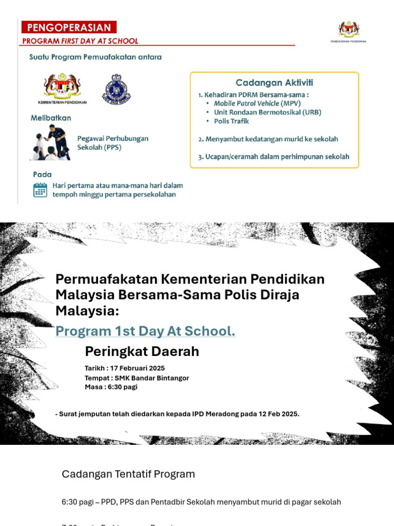 Program First Day at School 2025 - 2026 | PDF