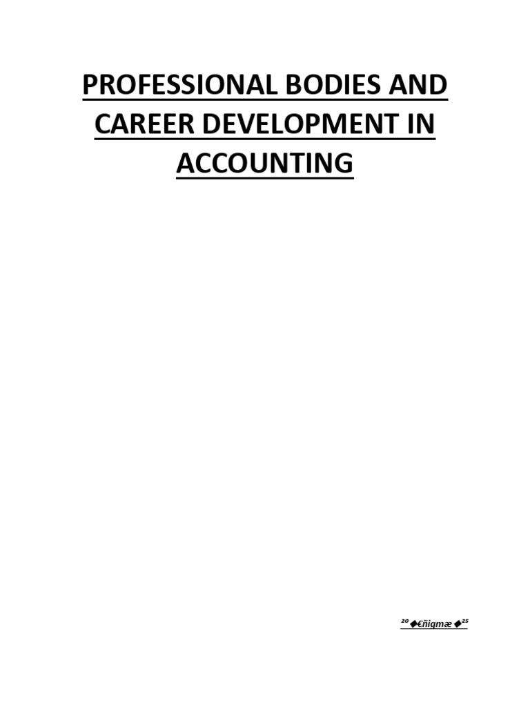 Career Development in Accounting | PDF | Accounting | Accountant