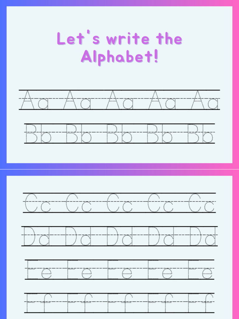 Learn to Write the Alphabet | PDF