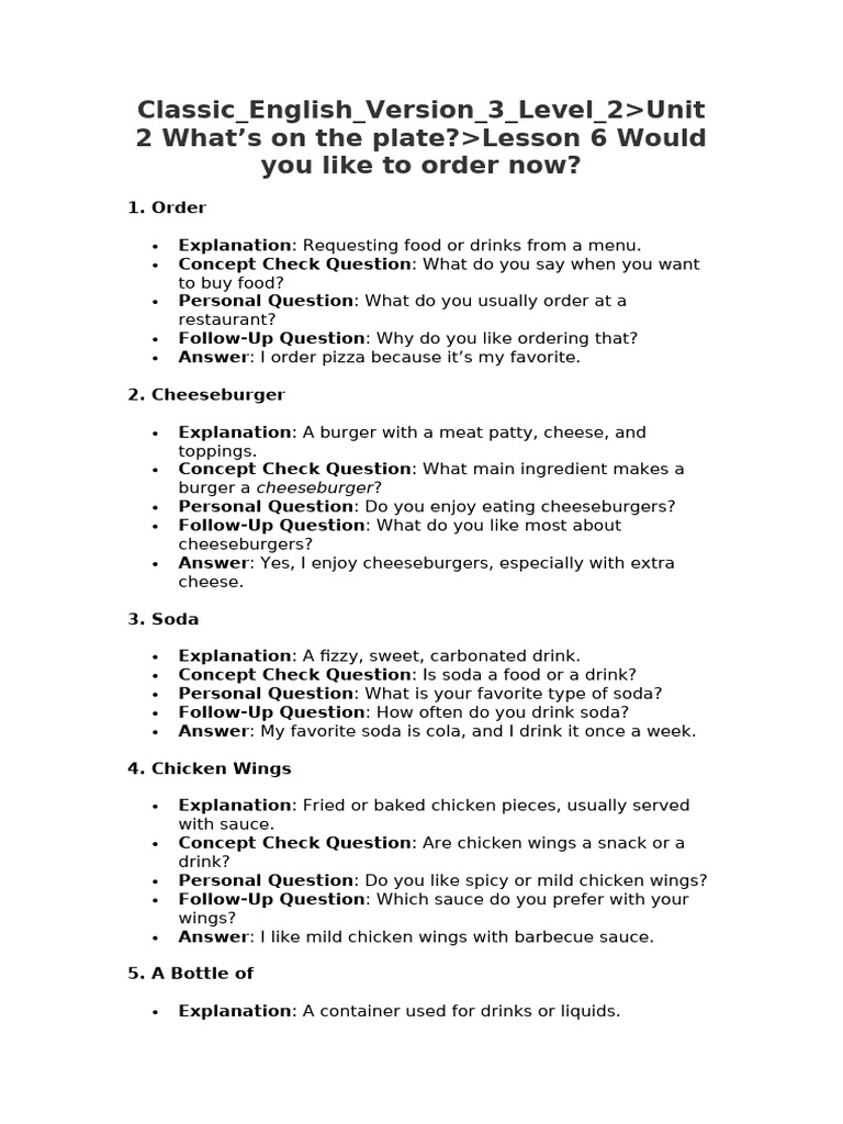 Classic English Version 3 Level 2-Unit 2 What's On The Plate-Lesson 6 ...