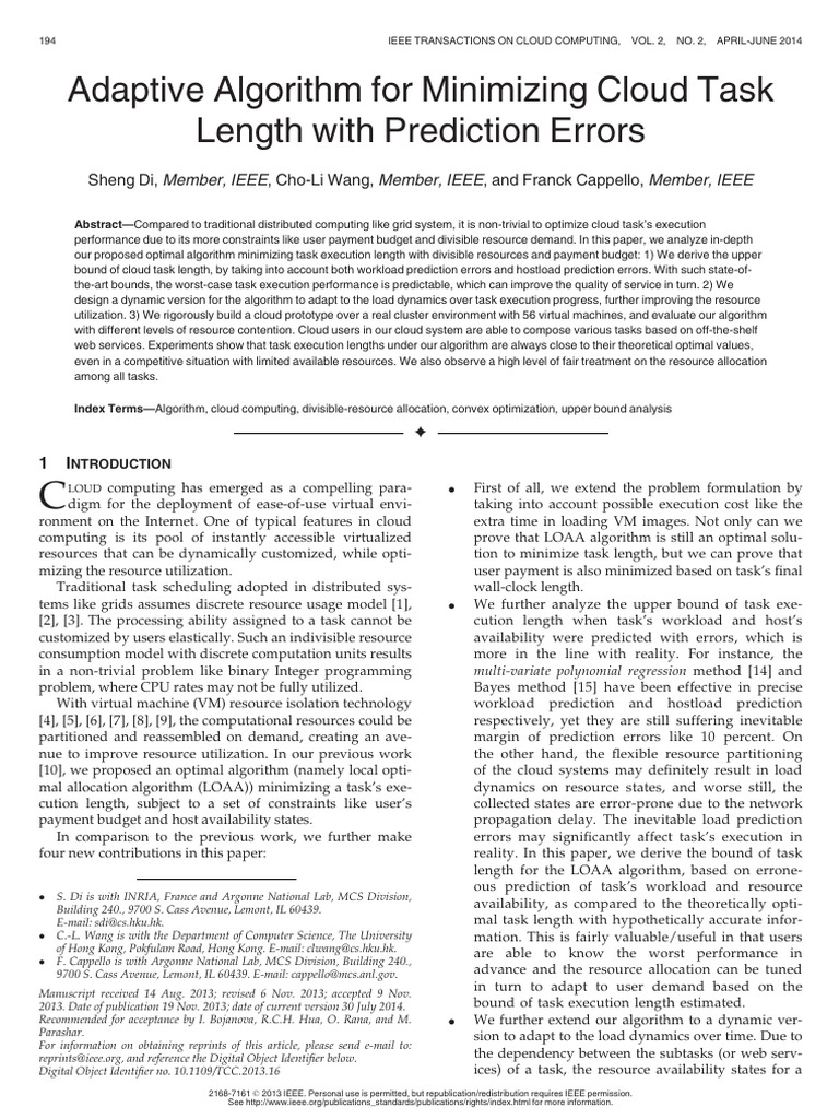 Paper 5 | PDF | Cloud Computing | Mathematical Optimization