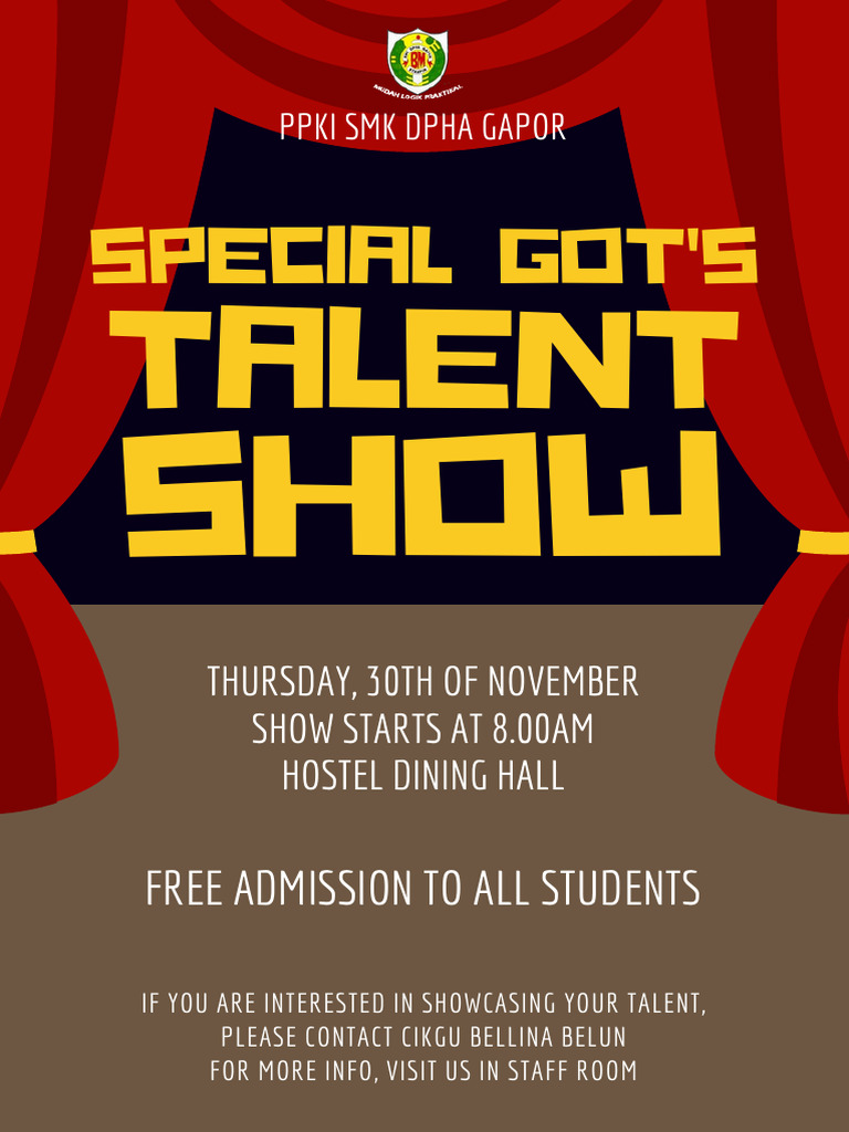 Yellow and Red Talent Show Invitation | PDF
