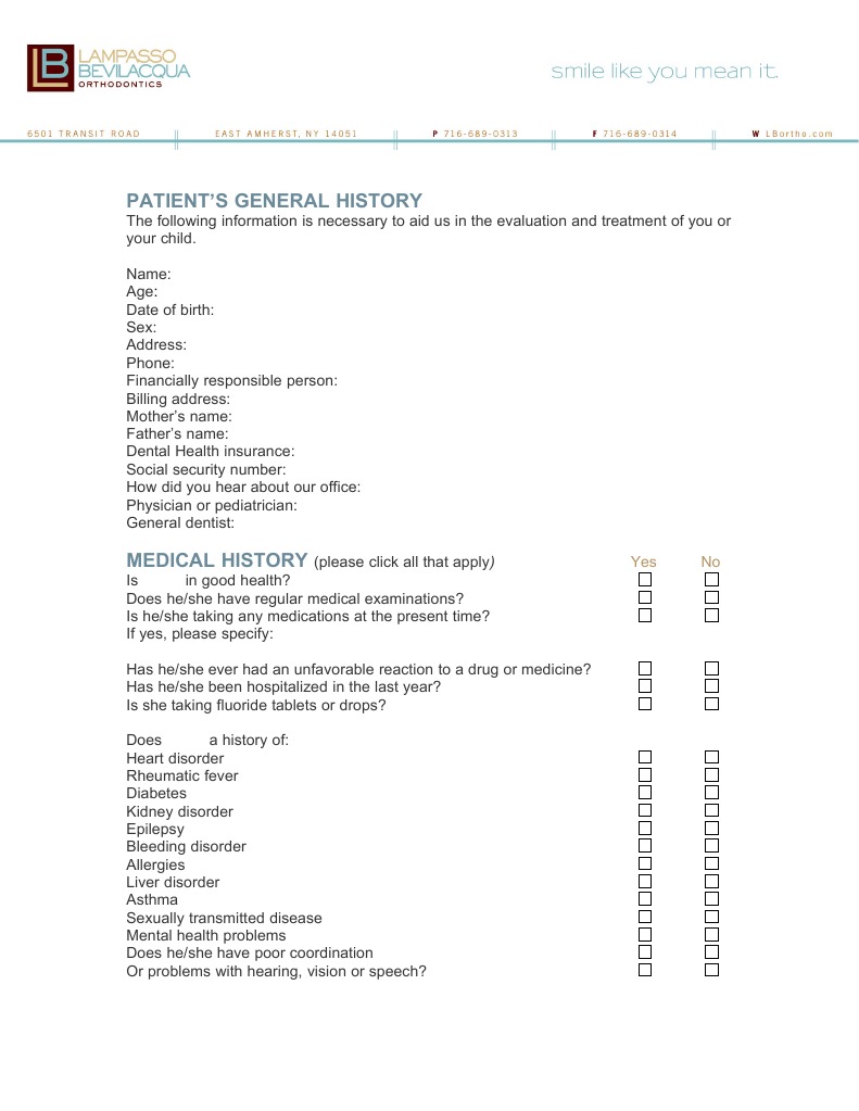 General Patient History | PDF
