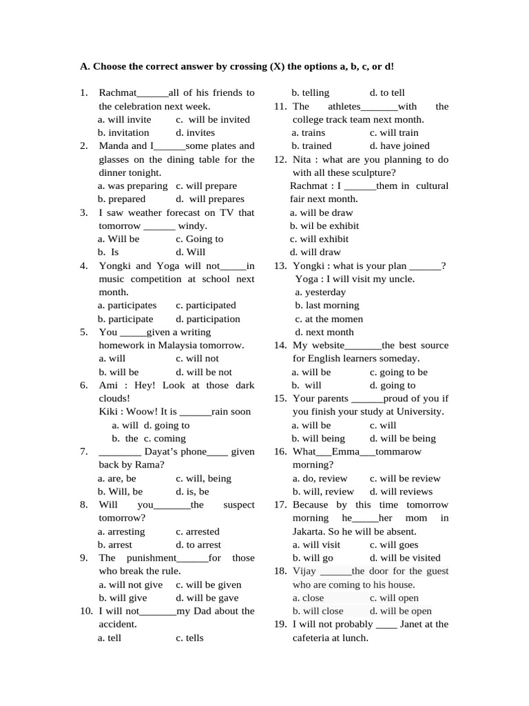 Soal Simple Future Pdf