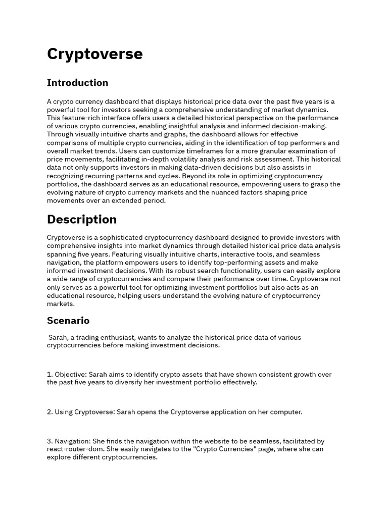 Cryptocurrency Historical Data Dashboard | PDF | Java Script | Mobile App