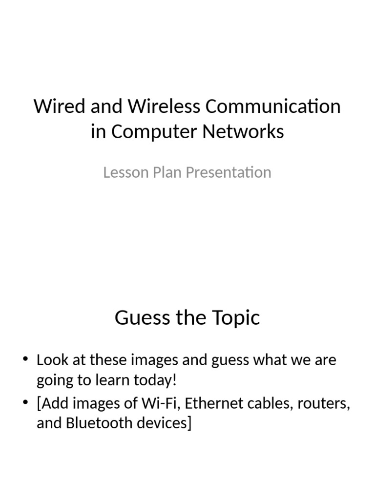 Wired vs Wireless Communication Guide | PDF | Computer Network | Wi Fi