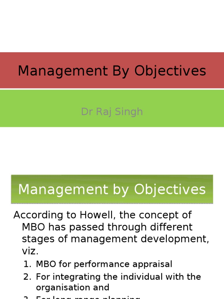 MBO | PDF | Goal | Performance Appraisal