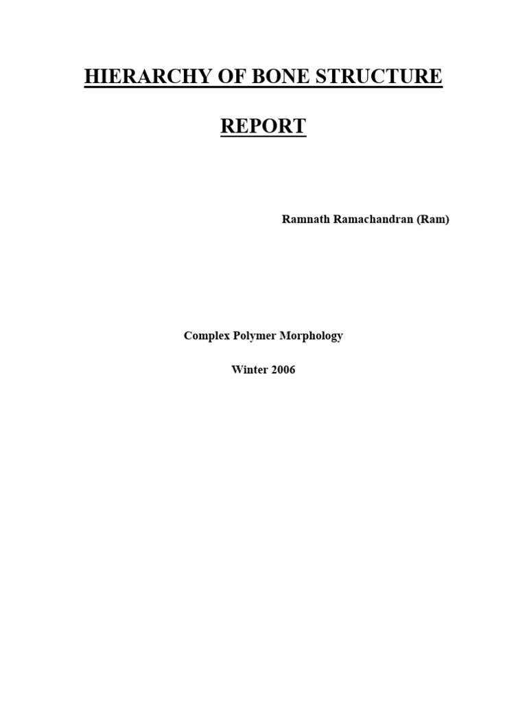 Bone Structure Hierarchy Explained | PDF | Bone | Collagen
