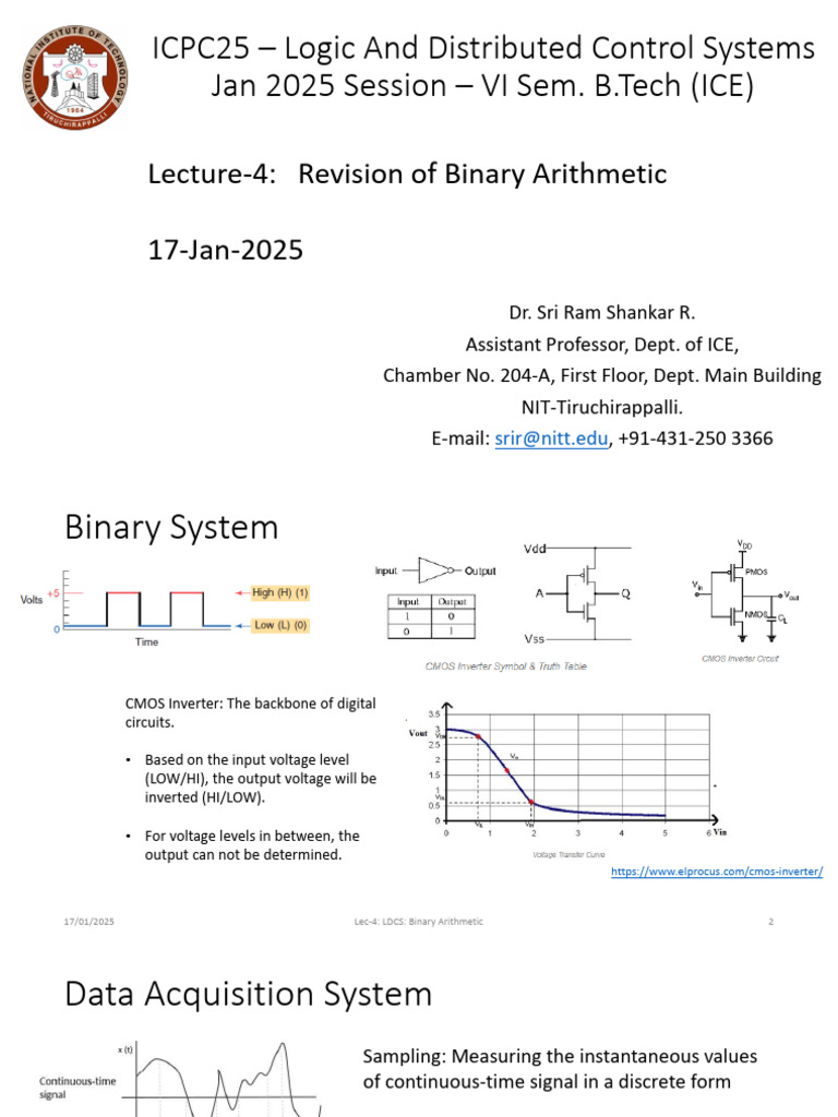Lect 4 Binary Arithmetic 15 Jan 2025 | PDF | Subtraction | Binary Coded ... image.