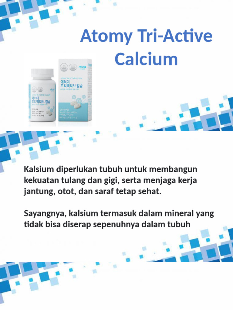 Manfaat Atomy Tri-Active Calcium | PDF