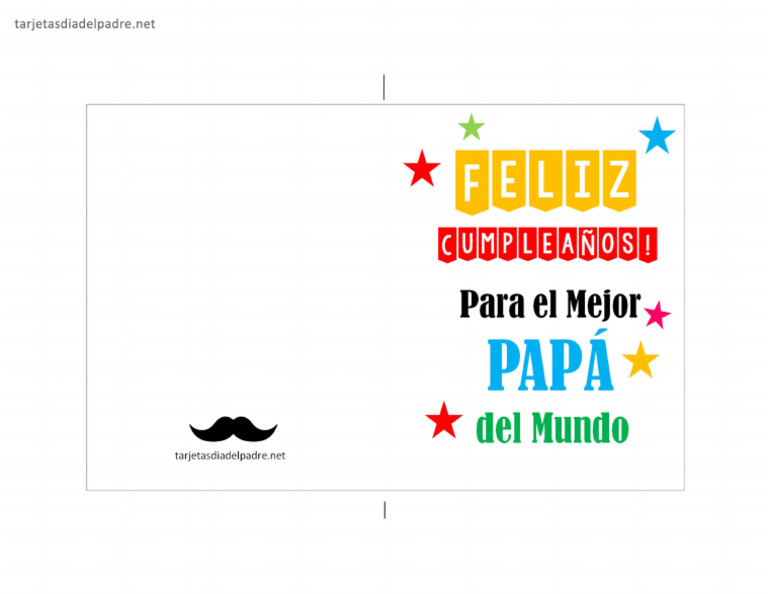 Tarjetas Cumpleanos Imprimibles para Papa 2 | PDF