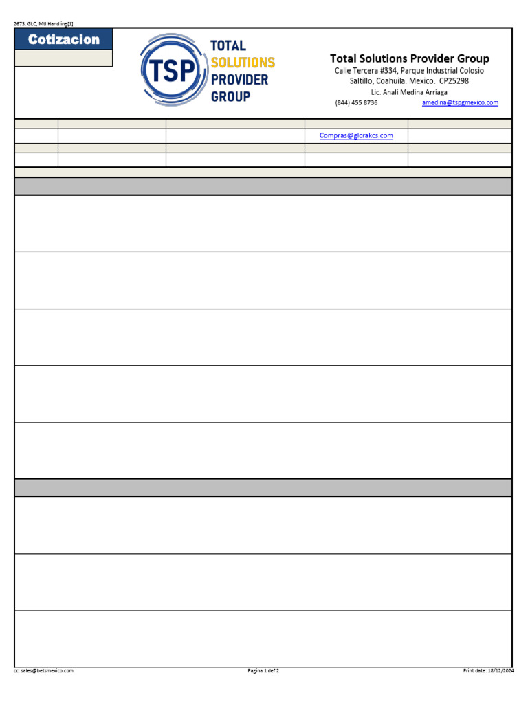 Copia de 2673, GLC, MTL Handling | PDF | Materiales