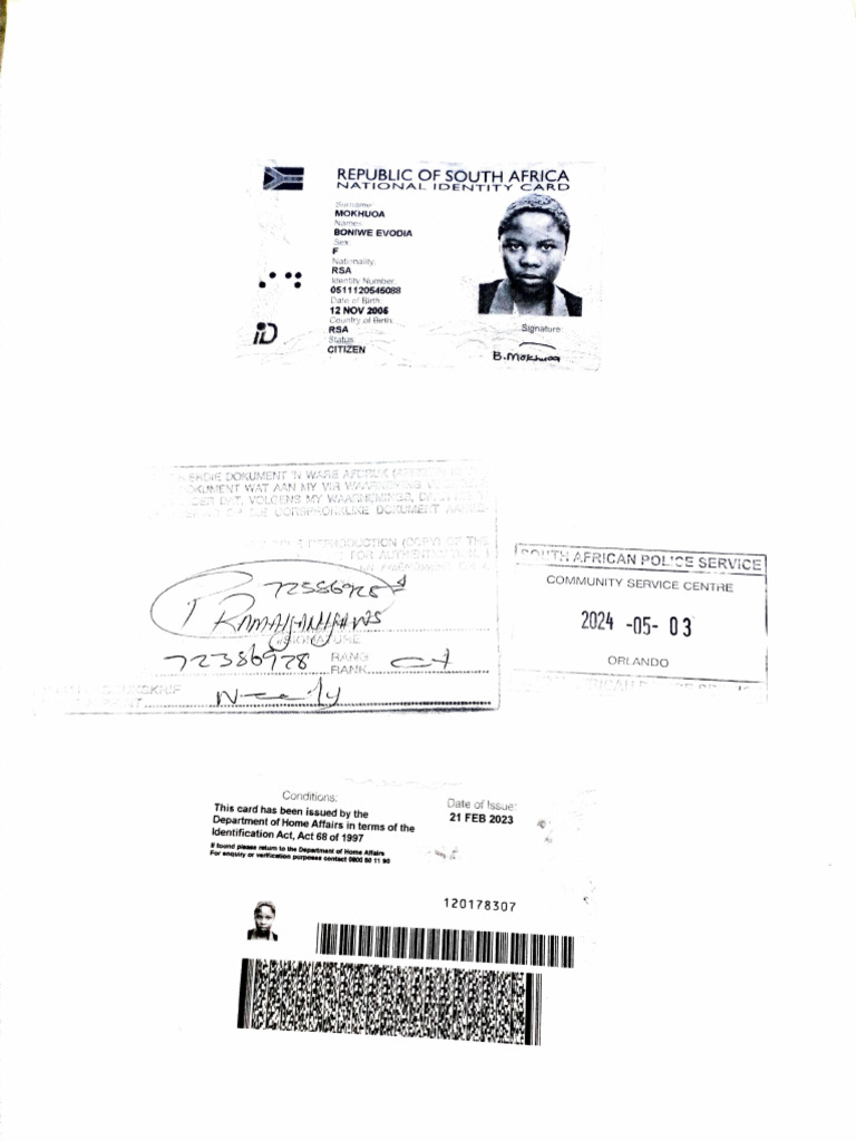 Certified Copy of ID in South Africa | PDF