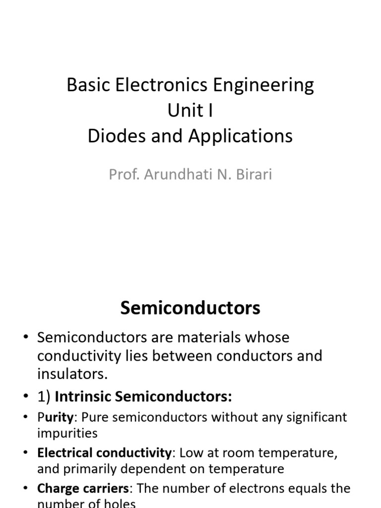BX EUnit I | PDF | Rectifier | P–N Junction
