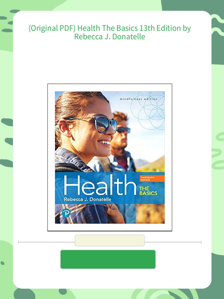 Health The Basics 13th Edition Pdf