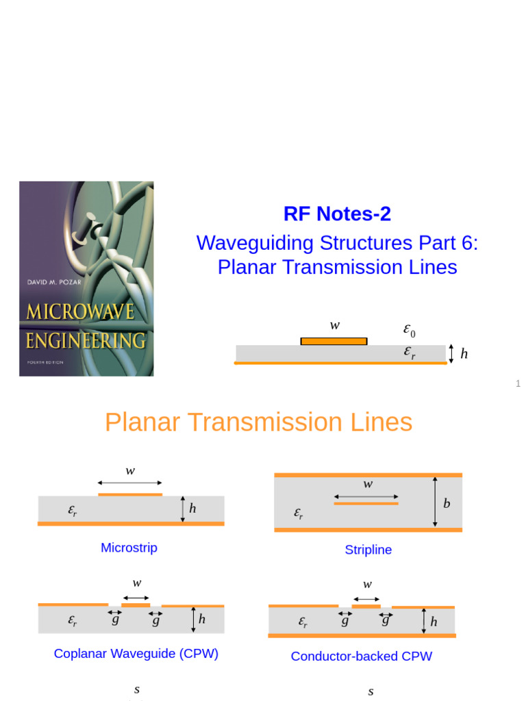 Waveguiding Structures Part 6 (Planar Transmission Lines) | PDF ...