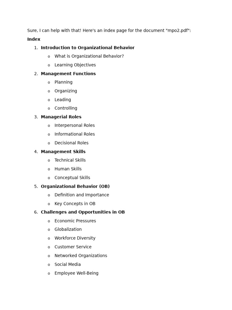mpo index | PDF | Job Satisfaction | Performance Appraisal