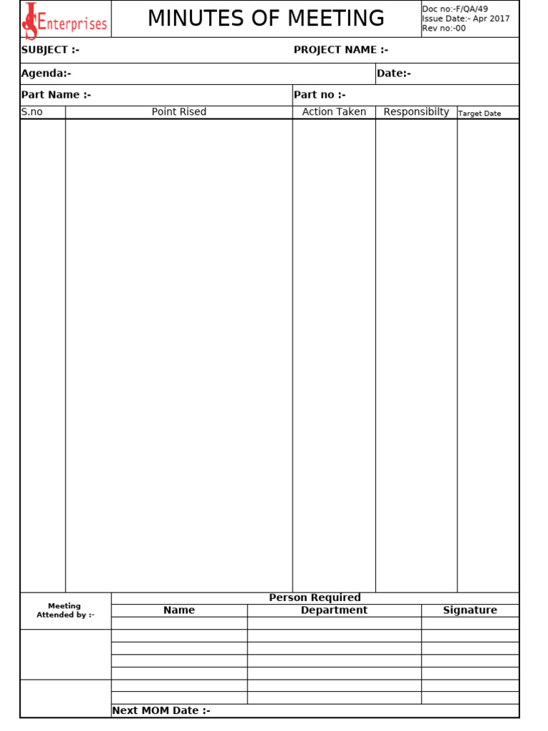Meeting Minutes Overview | PDF