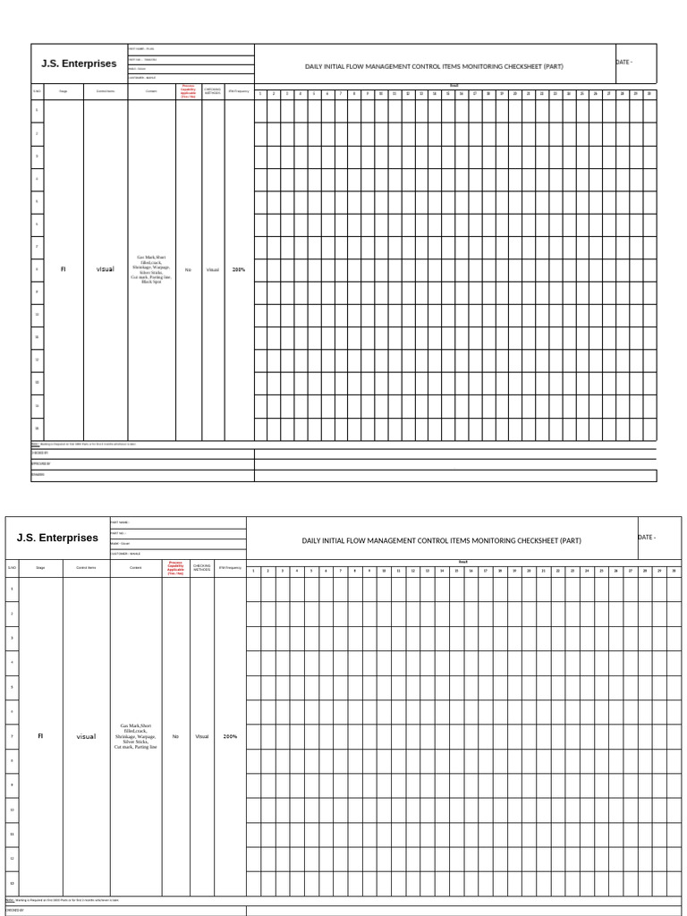 Gixxer Plug Quality Control Checklist | PDF