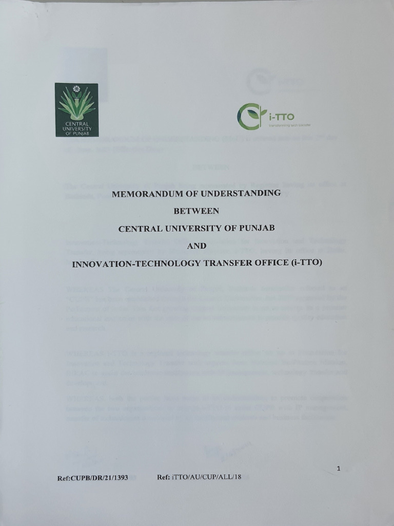 MOU2 Sample | PDF