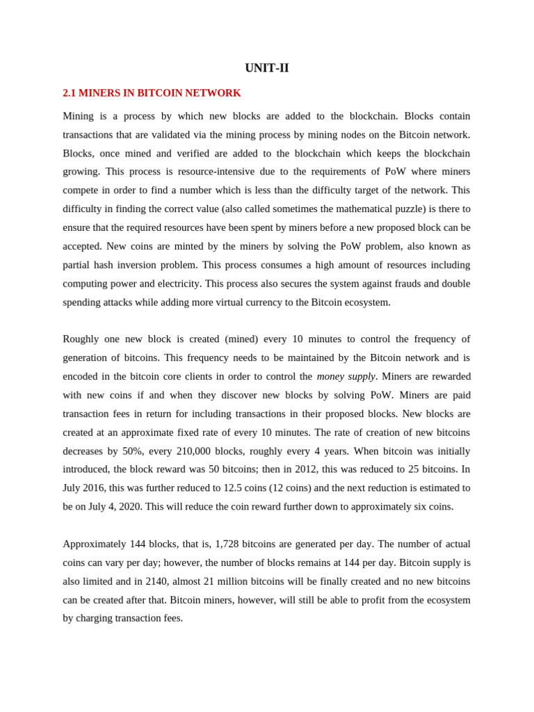Bitcoin Mining Process Overview | PDF | Bitcoin | Cryptocurrency