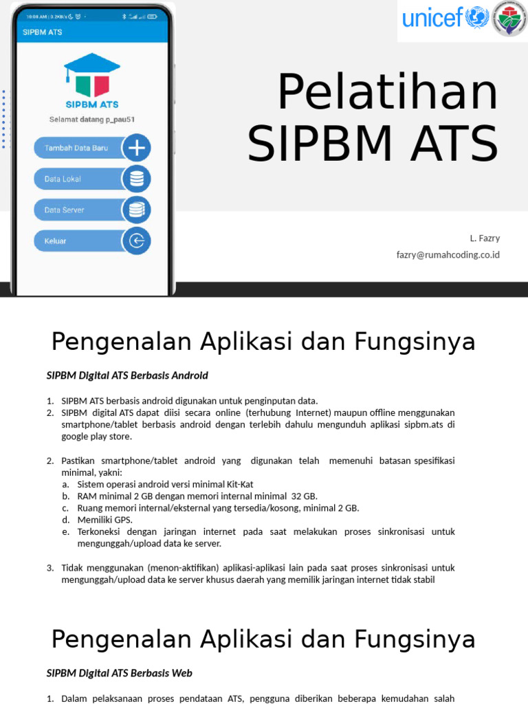 Panduan Penggunaan SIPBM ATS Android | PDF