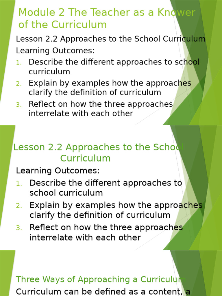 Approaches to School Curriculum Explained | PDF | Curriculum | Learning