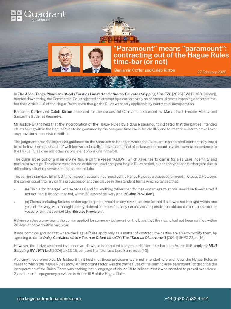 Clause Paramount Case Study - 27.02.2025 | PDF | Lawsuit | Article ...