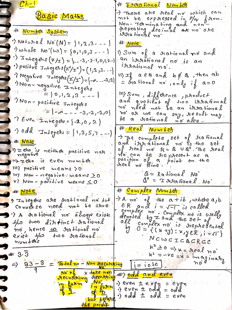 Basic Mathematics and Log | PDF