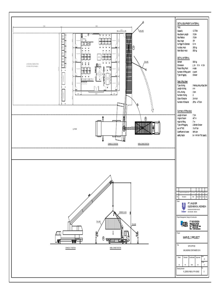 20ft Container Lifting Plan Overview | PDF | Crane (Machine)