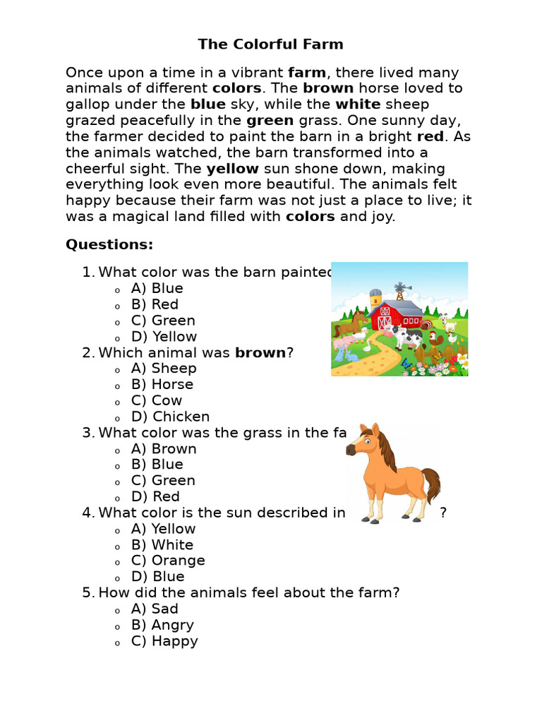 The Colorful Farm | PDF