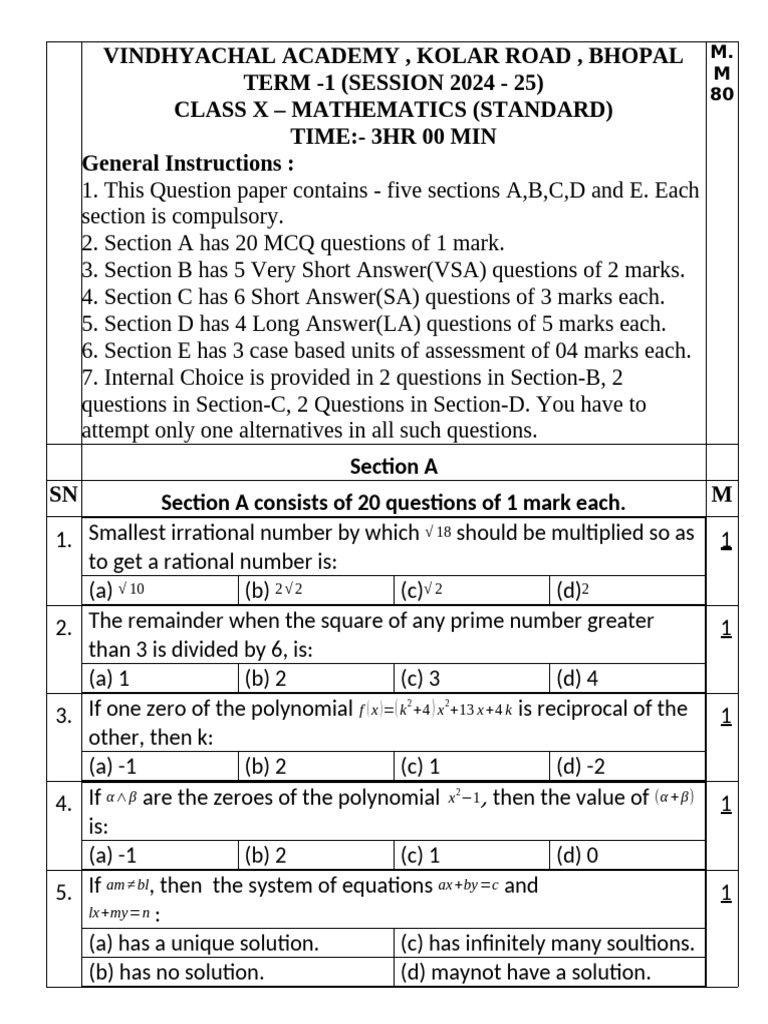 10TH TERM 1 MATHS (Standard) | PDF | Equations | Triangle