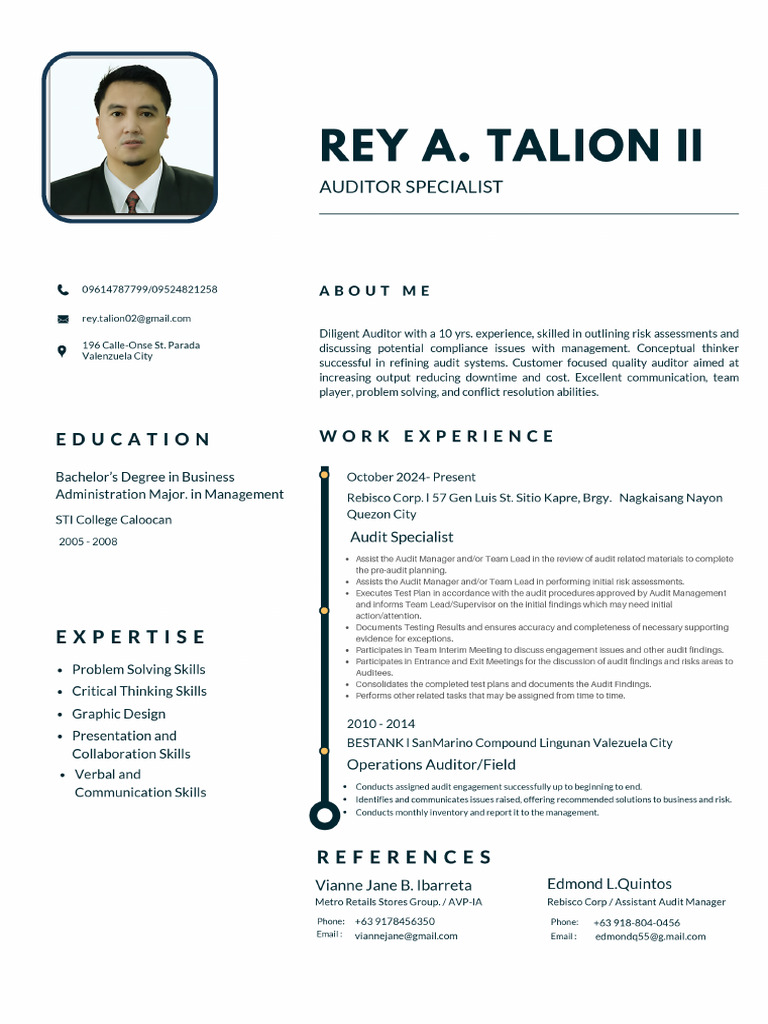 CV Resume - Rey Talion II 3 | PDF