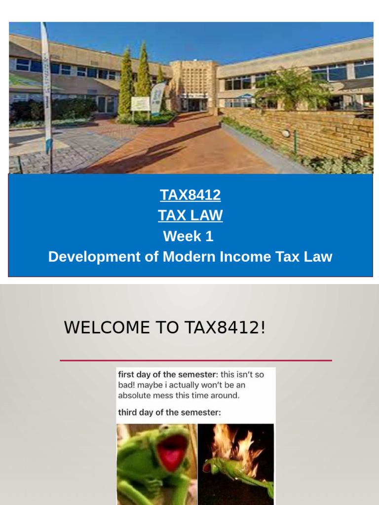 Week 1 - Development of Modern Income Tax Law | PDF | Taxes | Governance