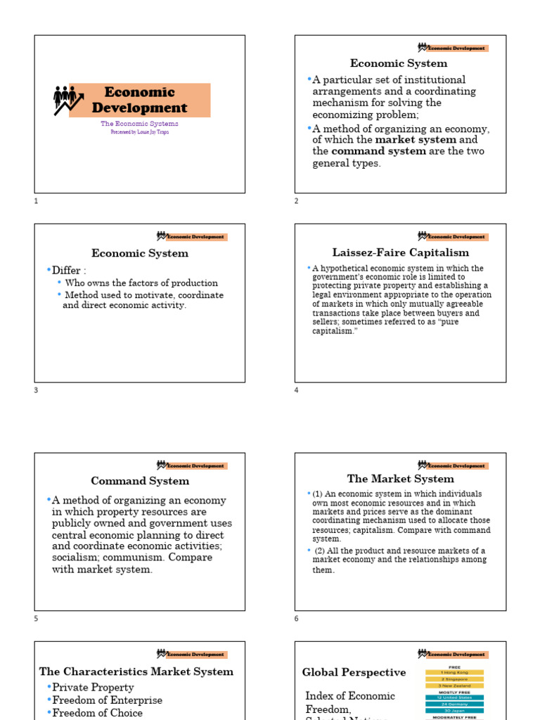 B. The Economic Systems - Handout | PDF | Economic System | Market ...