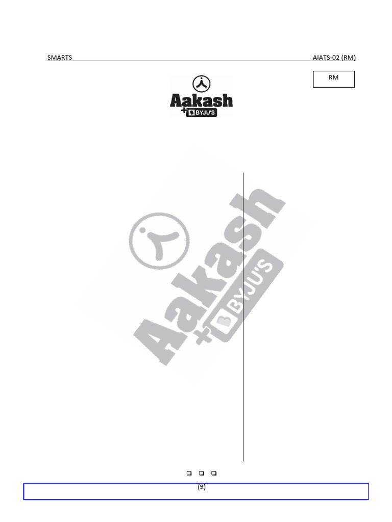 SMART Based On Aiats 02 Answer Key RM Batch | PDF