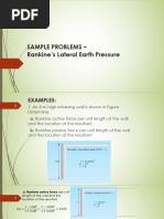 Rankine Earth Pressure Examples | PDF | Force | Quantity