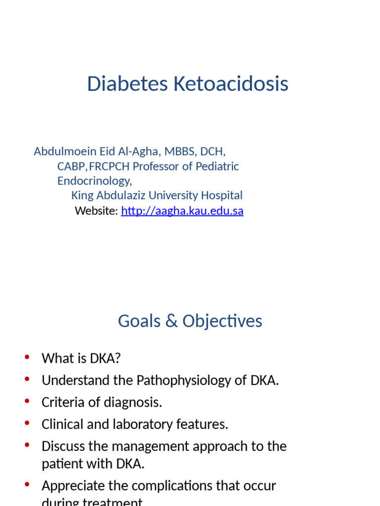 Pediatric Diabetes Ketoacidosis Guide | PDF | Diabetes | Hyperglycemia