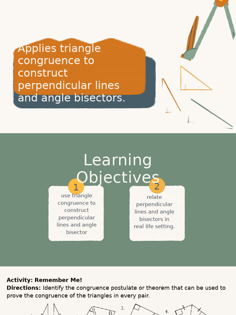 Constructing Perpendicular Lines & Bisectors | PDF | Triangle ...