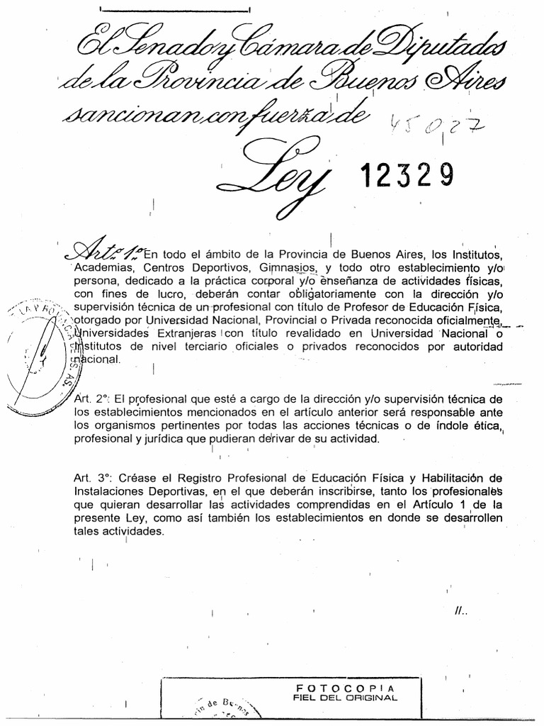 Ley 12329 | PDF
