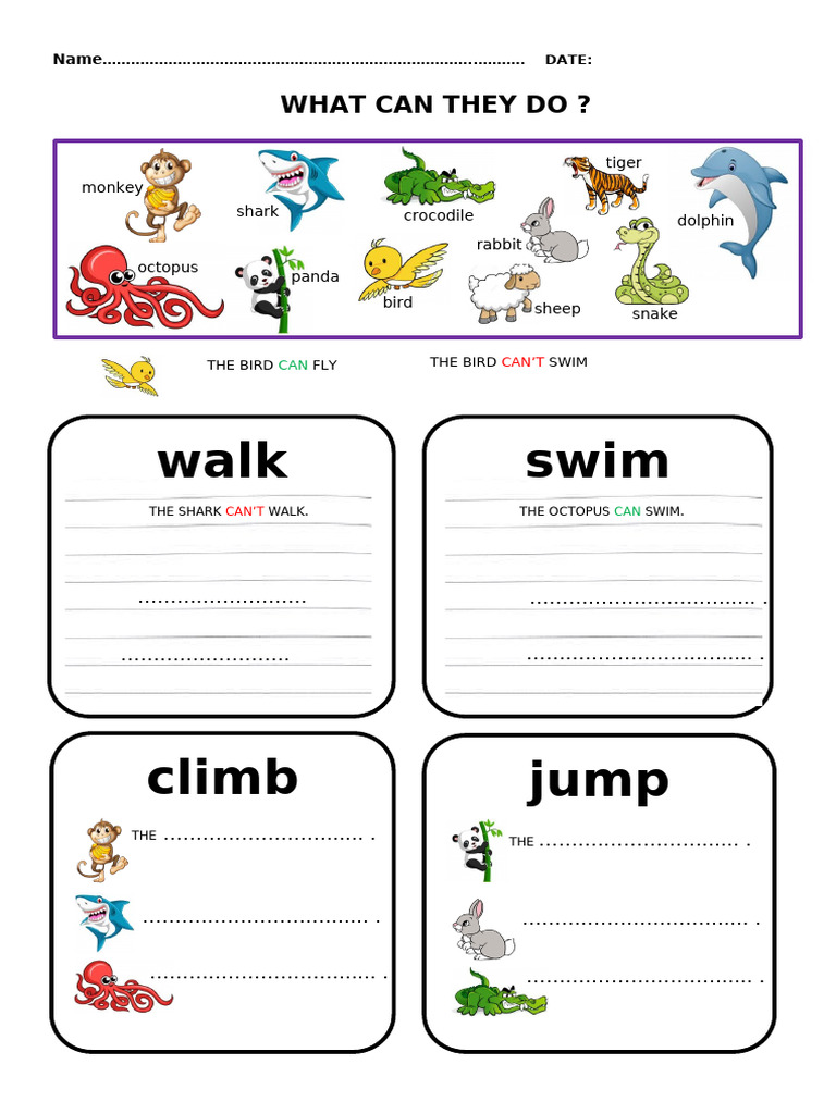 Can and Cant CLT Communicative Language Teaching Resources Fun - 112061 ...
