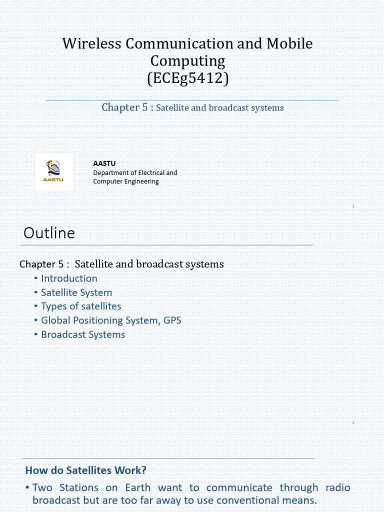 Chapter 5 Wireless Communication and Mobile Computing ECEg5412 | PDF ...