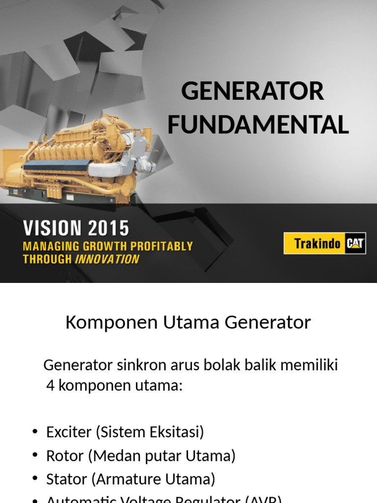 Komponen Utama dan Fungsi Generator | PDF