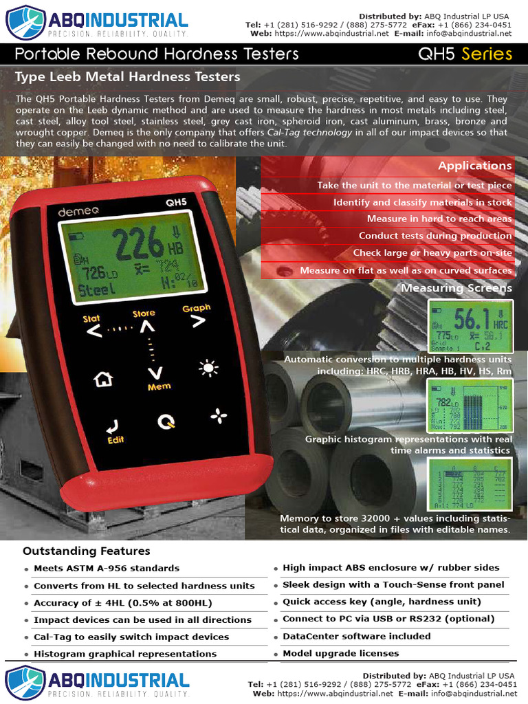Portable Metal Hardness Testers | PDF | Hardness | Usb