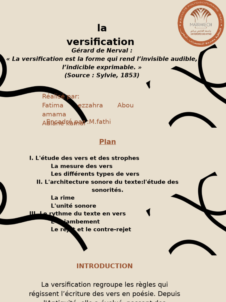 Règles et Types de Versification | PDF | Rime dans la poésie | Syllabe