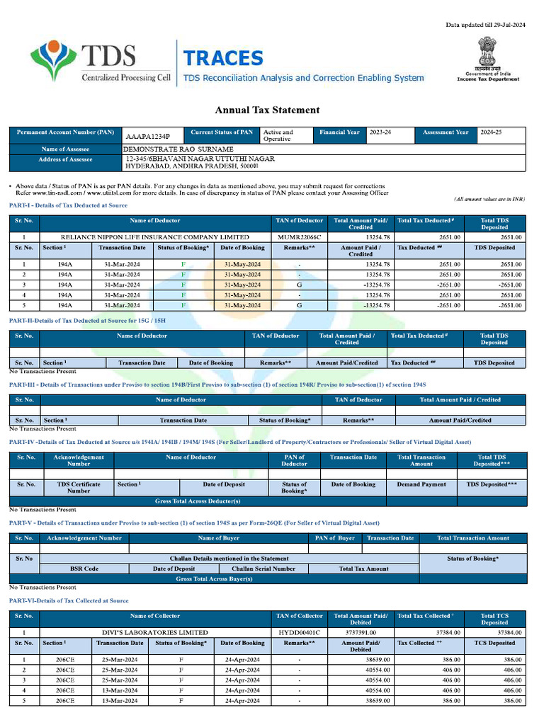 26as Sample1 | PDF